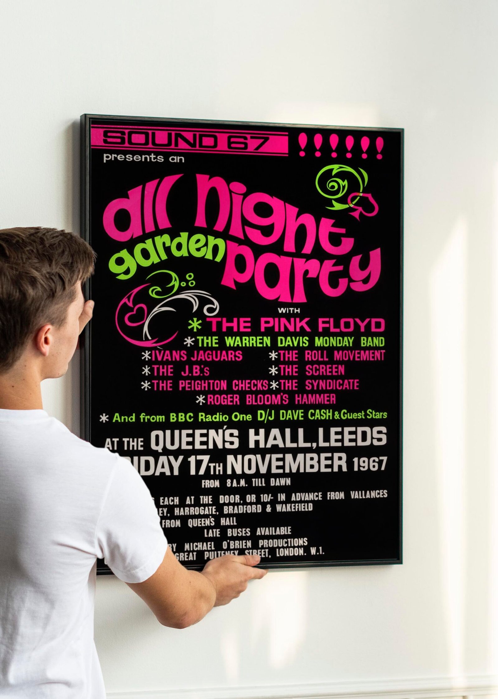 Pink Floyd 1967 Leeds, England "All Night Garden Party" Concert Poster. Pink Floyd 1967 Leeds, England "All Night Garden Party" Concert Poster.