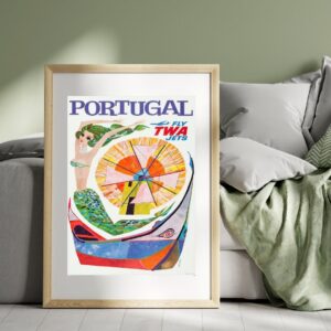 Vintage TWA Portugal Travel Poster