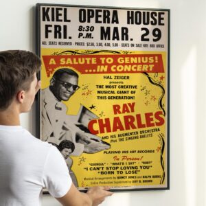 Ray Charles 1963 St. Louis, MO 1963 Concert Poster