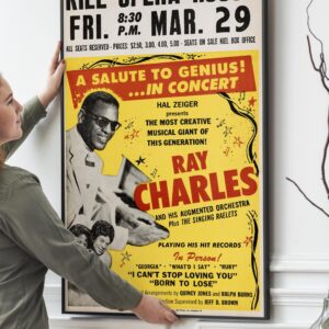 Ray Charles 1963 St. Louis, MO 1963 Concert Poster