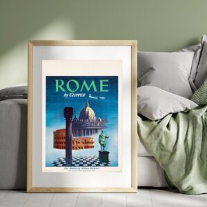 vintage rome italy Travel poster