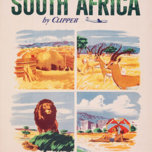 vintage South Africa travel poster