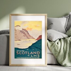 vintage Scotland travel poster