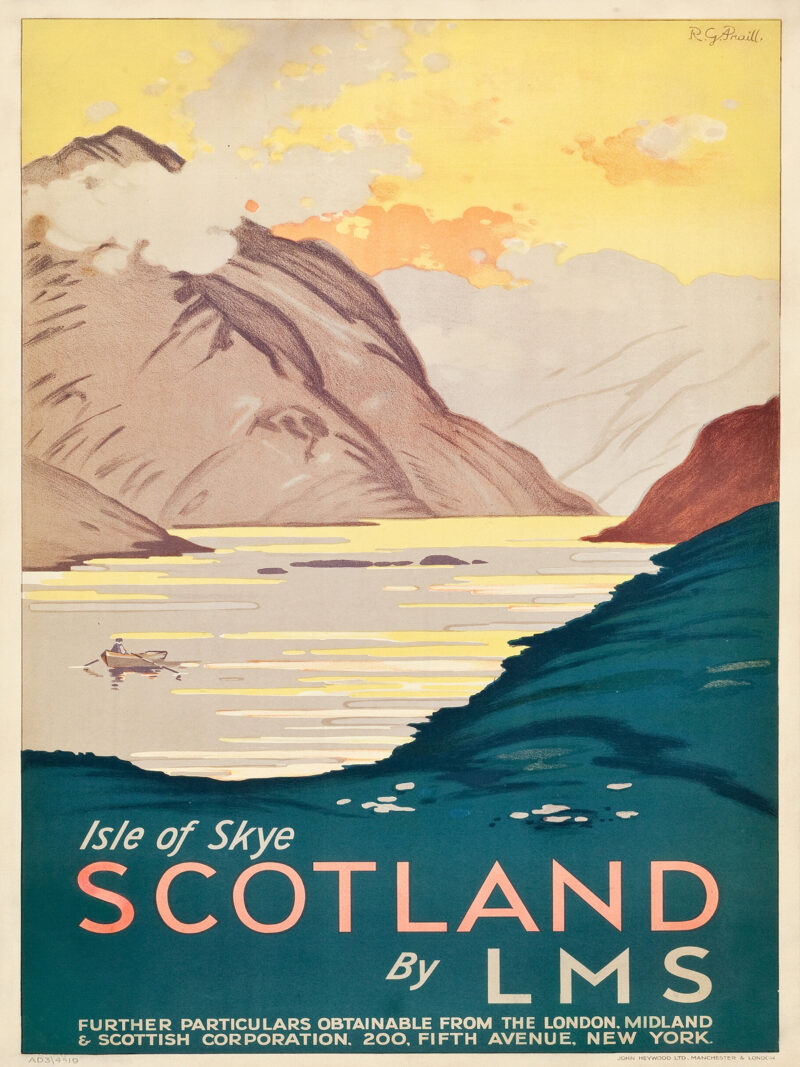 vintage Scotland travel poster