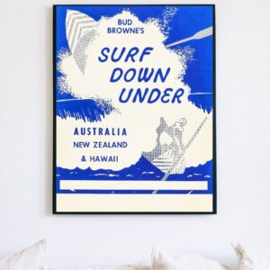 vintage surf Australia travel poster