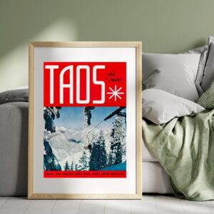 Vintage Taos Travel Poster