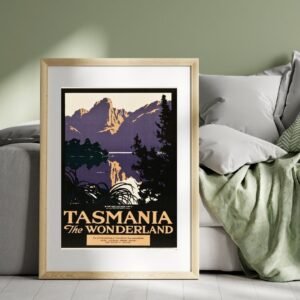 vintage Tasmania travel poster