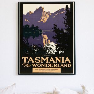 vintage Tasmania travel poster