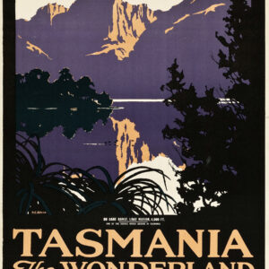 vintage Tasmania travel poster