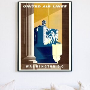 vintage Washington DC travel poster