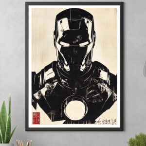 Iron Man Original Japanese Linocut Poster