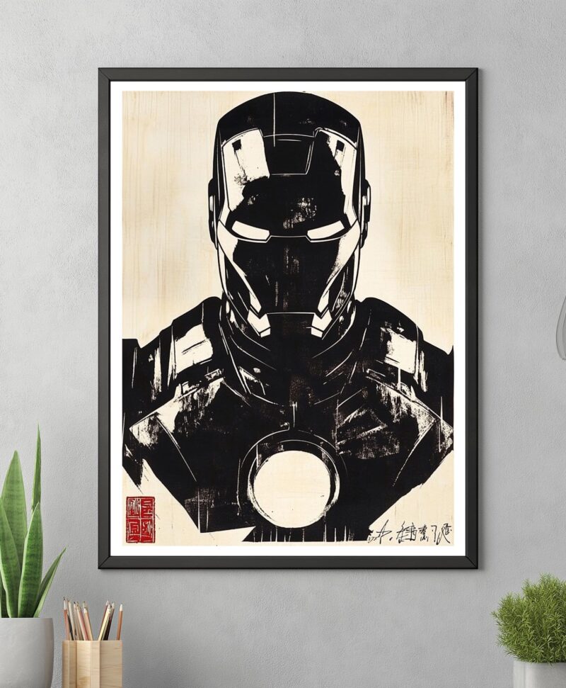 Iron Man Original Japanese Linocut Poster