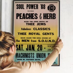 Peaches and Herb Vintage Concert Poster 1968