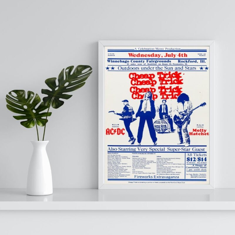 1979 Cheap Trick Rockford Illinois Rock Concert Poster