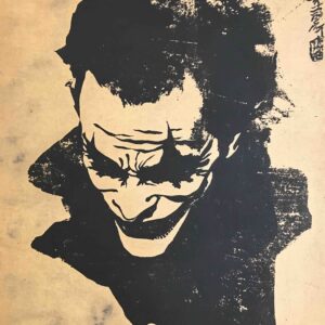 The Joker The Dark Knight Heath Ledger Japanese Linocut Poster