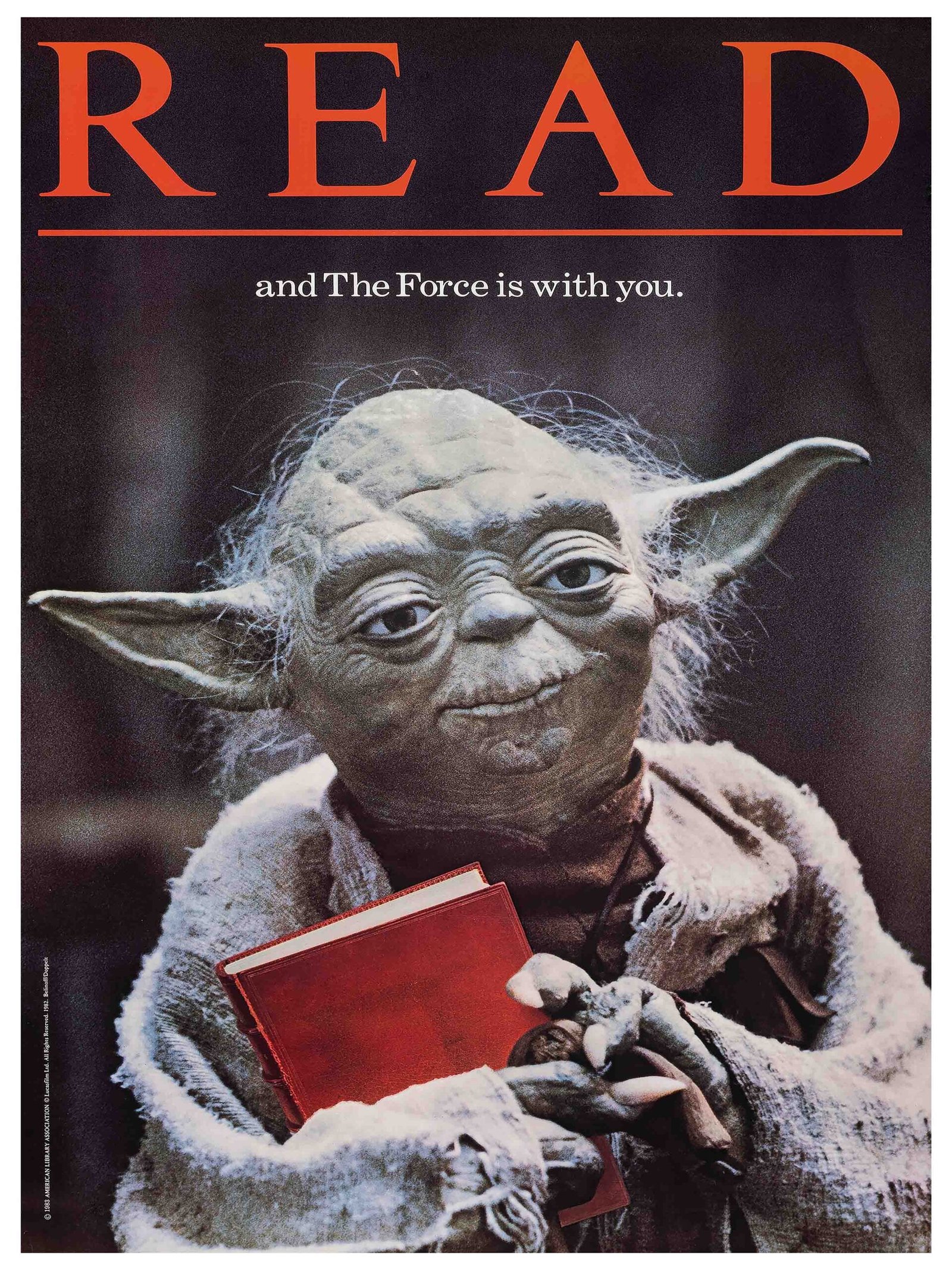 Yoda Star Wars READ and The Force is With You American Library Association 1983 Yoda Star Wars READ and The Force is With You American Library Association 1983