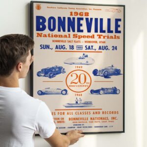 1968 Bonneville Salt Flats Racing Promotional Poster