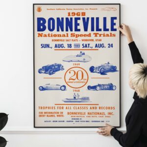 1968 Bonneville Salt Flats Racing Promotional Poster