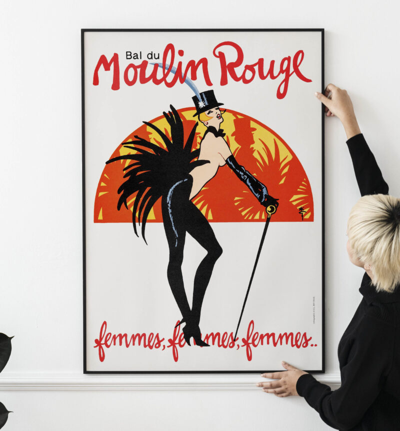 Bal du Moulin Rouge 1970 French Theatre Exhibition Poster