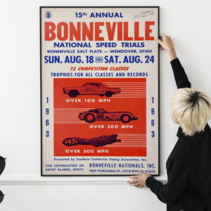 1963 Bonneville Salt Flats Racing Promotional Poster