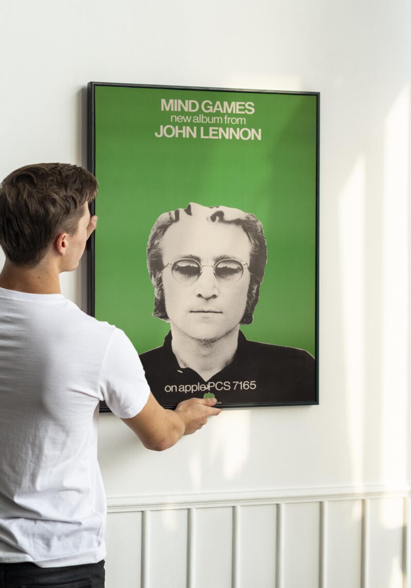 John Lennon Mind Games UK Limited Promotional Poster 1973