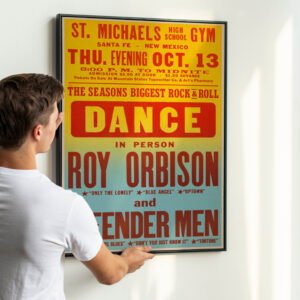 Roy Orbison And The Fender Men Concert Poster 1960