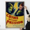 Crime Without Passion 1934 Art Deco Movie Poster with Claude Rains