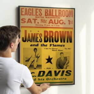 James Brown and the Flames 1960 Concert Poster