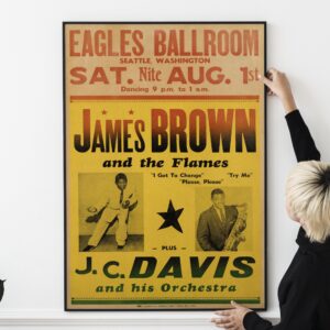 James Brown and the Flames 1960 Concert Poster