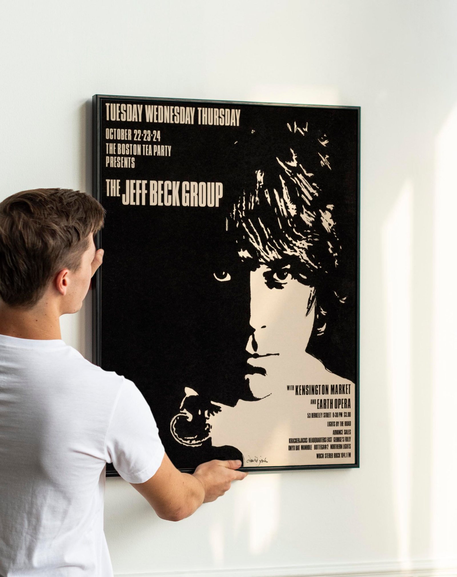 Jeff Beck, Rod Stewart, Ronnie Wood 1968 Boston Tea Party Concert Poster Jeff Beck, Rod Stewart, Ronnie Wood 1968 Boston Tea Party Concert Poster