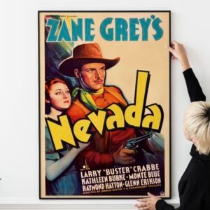 Nevada 1935 Classic Vintage Western Movie Poster with Buster Crabbe