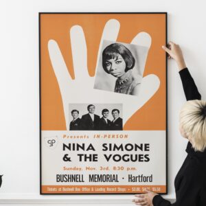 Nina Simone and The Vogues 1960s Concert Poster