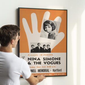 Nina Simone and The Vogues 1960s Concert Poster