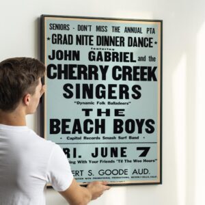 The Beach Boys 1963 Smash Surf Band Opening-Act Concert Poster