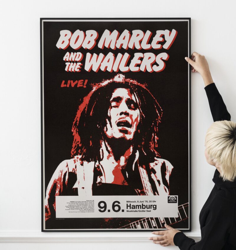 Bob Marley and The Wailers 1976 Concert Poster