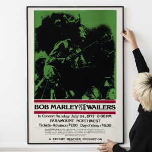 Bob Marley & the Wailers 1977 Exodus Era Portland, OR Concert Poster