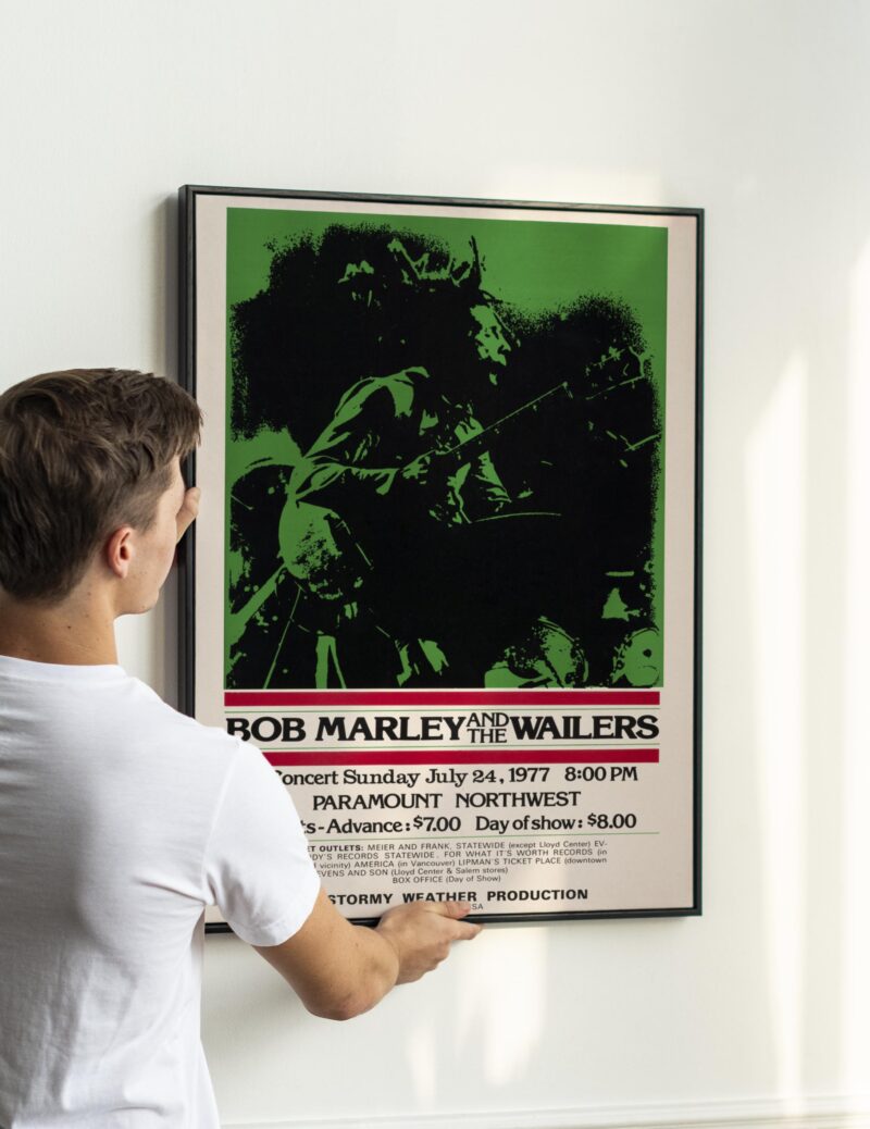 Bob Marley & the Wailers 1977 Exodus Era Portland, OR Concert Poster