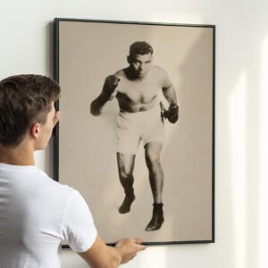 Vintage Jack Dempsey Boxing Poster Classic Sports Memorabilia, Retro Boxing Legend