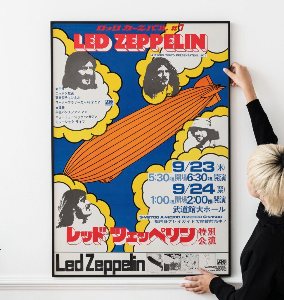 Led Zeppelin Tokyo Japan 1971 Concert Tour Poster – pulpposter.com