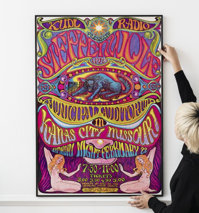 Steppenwolf 1969 Kansas City, MO Psychedelic Concert Poster