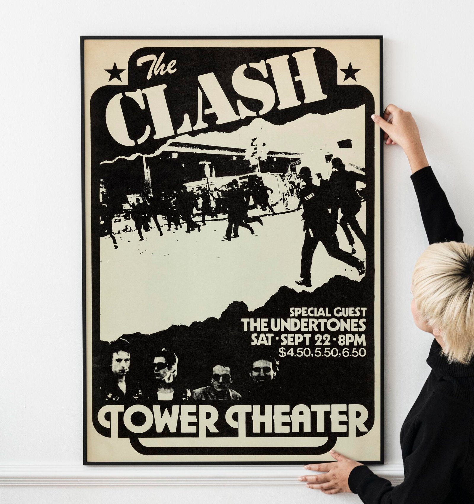 The Clash, The Undertones 1979 Philadelphia, PA Concert Poster The Clash, The Undertones 1979 Philadelphia, PA Concert Poster