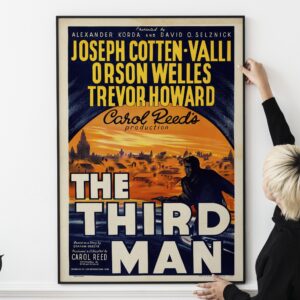 The Third Man 1949 Classic Movie Poster with Joseph Cotton and Orson Welles