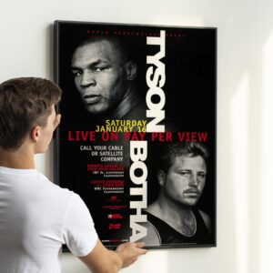 Mile Tyson vs Francois Botha Boxing Heavyweight Title Fight, Promotional Poster 1999