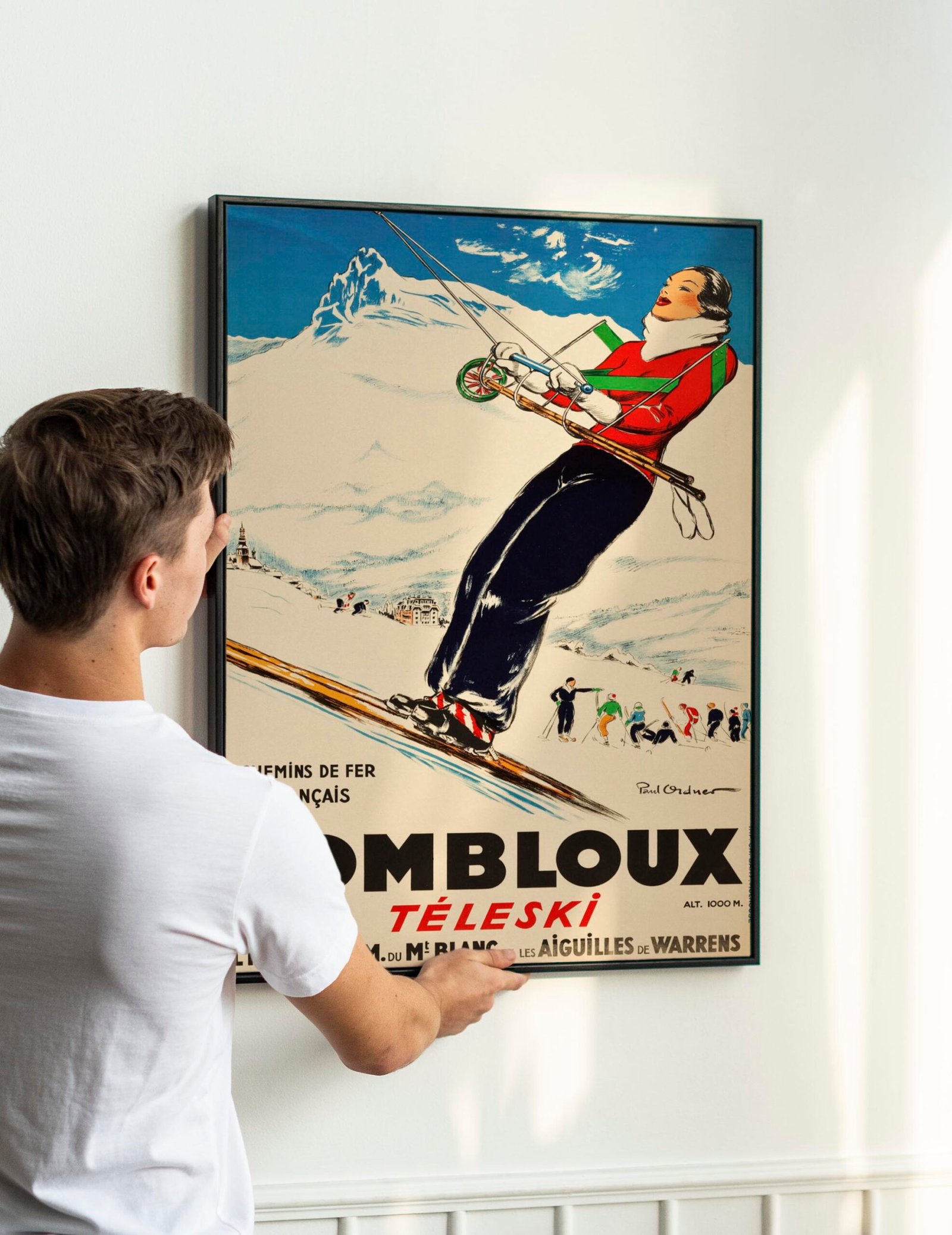 Combloux Ski Resort 1935 Poster – Vintage French Alps Travel, Paris Lyon Railway Art Combloux Ski Resort 1935 Poster – Vintage French Alps Travel, Paris Lyon Railway Art