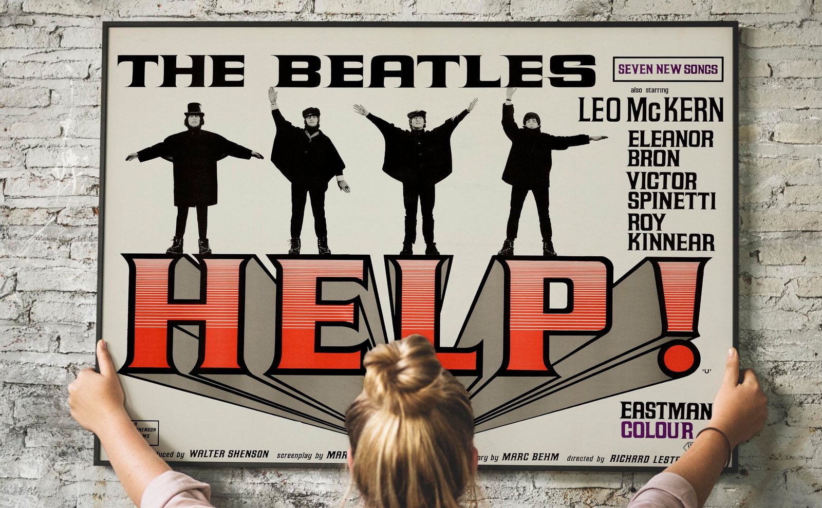 The Beatles "Help!" 1965 Movie Poster – Vintage 60s Rock & Roll Film Artwork The Beatles "Help!" 1965 Movie Poster – Vintage 60s Rock & Roll Film Artwork