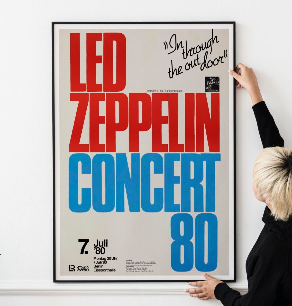 Led Zeppelin Last Show 1980 Berlin Poster – Classic Tour Art Print