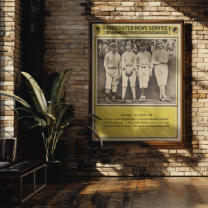 Eddie Collins 1930s Poster – Classic Baseball Memorabilia