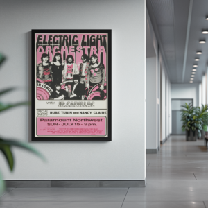 ELO 70s Rock Poster Electric Light Orchestra Vintage Wall Art