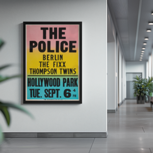 Vintage Pop Music Wall Print – Berlin & The Police Tour Poster