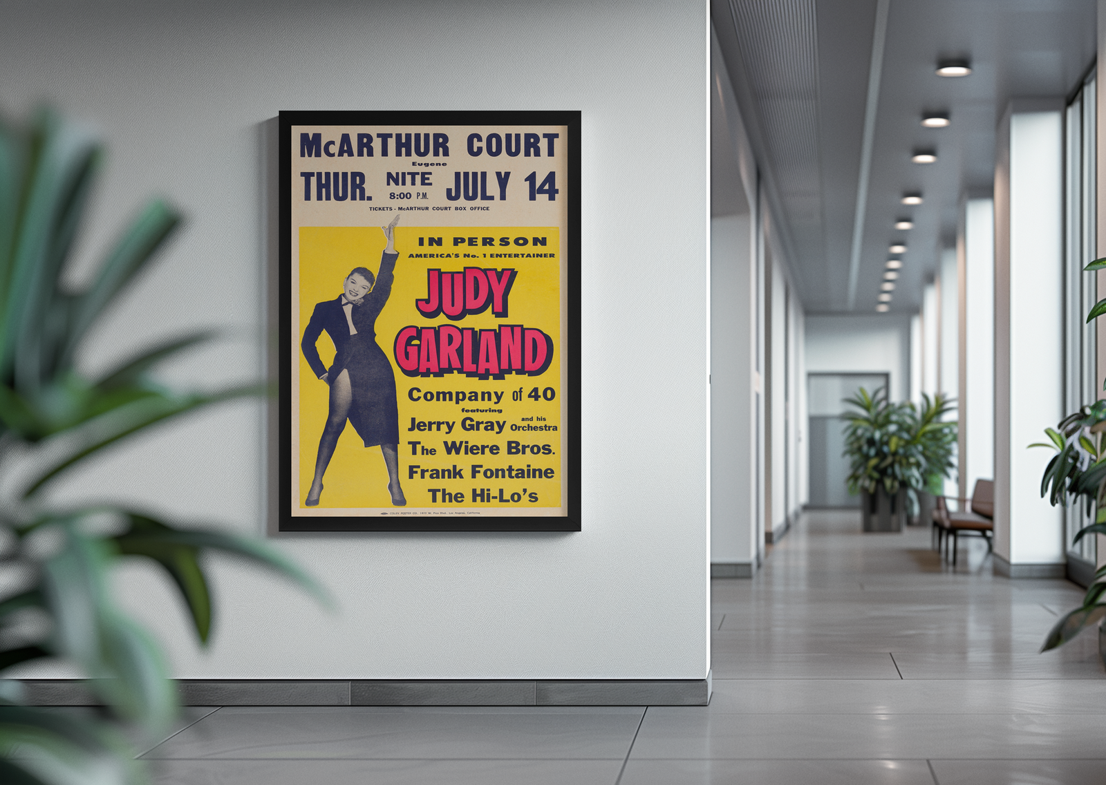 Vintage 1950s Judy Garland Poster – Rare Concert Art from McArthur Court Vintage 1950s Judy Garland Poster – Rare Concert Art from McArthur Court